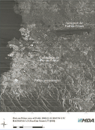 Photo satellite de Haïti
